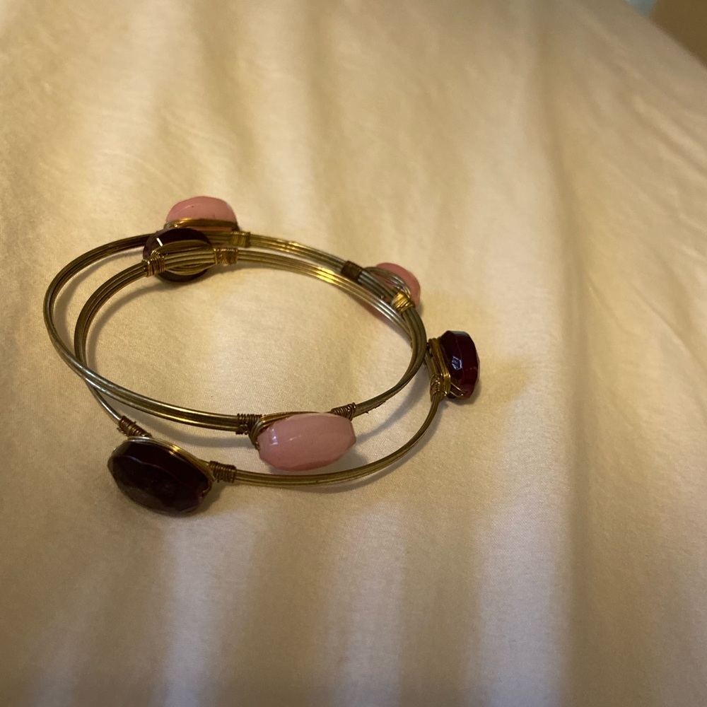 Stackable gold bracelets - Picture 2 of 2